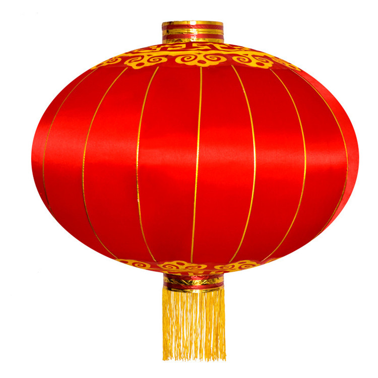 Outdoor Spring Festival Large Traditional Chinese Red Lanterns Silk Lantern For Celebration