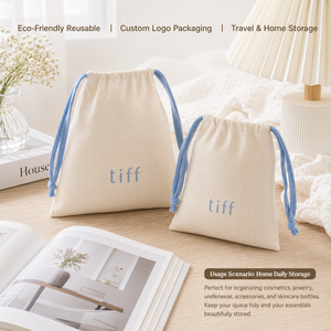 <span class=keywords><strong>Sac</strong></span> à Cordon Réutilisable en Toile 100% Coton avec Logo Personnalisé, <span class=keywords><strong>Sac</strong></span> <span class=keywords><strong>Cadeau</strong></span>, <span class=keywords><strong>Sac</strong></span> Anti-Poussière - Product Image 5