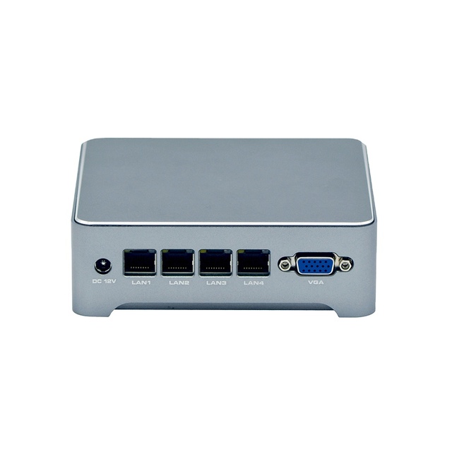 XLW Pfsense Firewall J4125 DDR4 8GB MSATA WiFi 4G Mini Barebone Pc 4 Nic LAN Firewall Server J4125 Pfsense Fanless Mini Pc