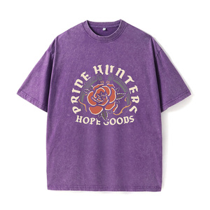 <span class=keywords><strong>Camiseta</strong></span> de Manga Corta para Hombre, Estilo Vintage, Lavada, Talla Grande, 'Rose Prime Hunters Hope Goods', Impresión Digital, Ecológica, 100% Algodón - Product Image 1