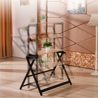 WT-B09 Table à manger carrée multifonctionnelle transformable, mécanisme de transformation déformable, pliage floral, mobilier de maison, fer, 120 kg