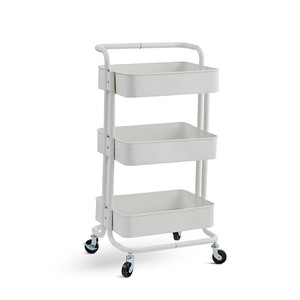 Chariot de rangement portable en acier au carbone multicouche, organisateur de <span class=keywords><strong>cuisine</strong></span> à roulettes amovible pour les collations, le salon et la maison - Product Image 5