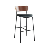 Tabouret de bar en fer sur mesure de style nordique moderne pour usage commercial, idéal pour les restaurants, bars et cafés, origine Chine