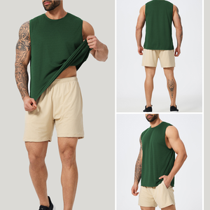 Débardeurs de sport pour hommes YIYI, style américain, col rond, sans manches, décontractés, respirants, séchage rapide, pour le printemps et l'été - Product Image 1