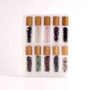 Rol Minyak Esensial Bambu Chip Kuarsa Alami Botol Kerikil Kristal dengan Bola Rol Batu Permata untuk Hadiah Suvenir - Product Image 6