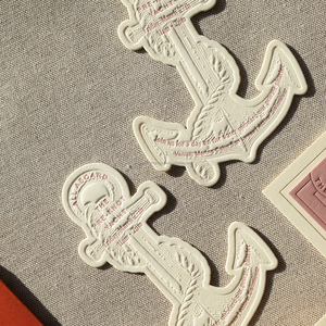 Carte d'invitation de mariage découpée sur mesure de luxe avec impression vanille, carte de menu, carte de vœux en papier coton imprimée offset, estampage à chaud - Product Image 5