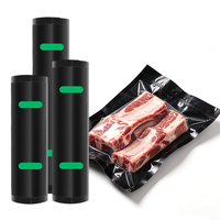 Sacs de conservation sous vide pour aliments - Sacs transparents noirs recyclables en PE thermoscellables - Utilisation pour salades, aliments pour bébés, chewing-gums, lait, gelée