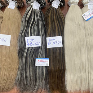 Extensions de cheveux vierges vietnamiennes les plus vendues, extensions de cheveux à pointes plates en kératine, grande vente, prix d'usine - Product Image 5