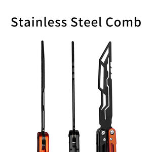 Navaja de Bolsillo Multifuncional de Aluminio EDC, Navaja Plegable de Entrenamiento para Principiantes al Aire Libre, Navaja <span class=keywords><strong>Balisong</strong></span> Portátil de Entrenamiento - Product Image 5