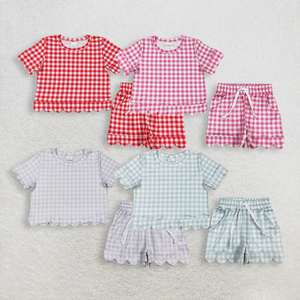 Conjunto de Ropa Casual para Bebés Recién Nacidos, Conjunto de 2 Piezas con Pantalones Cortos Azules y Romper de Burbujas para Niños - Product Image 6