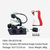Panel de Control Frontal con Interruptor de Encendido y Interruptor de Inclinación/Trimado Eléctrico para Motores Fuera de Borda Yamaha, Mercury, Suzuki