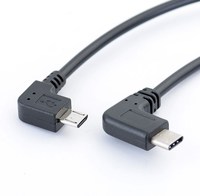 Muestra gratis Envío rápido Abajo Up Cable de carga USB en ángulo USB 3,1 Tipo C Cable de teléfono de datos
