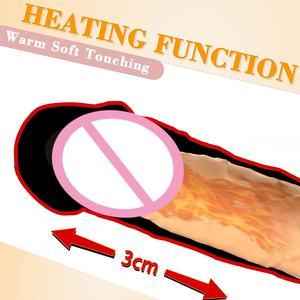 リモコンストレッチスイング現実的なディルドバイブレーター加熱可能バイブレーターリアル舌ディルド - Product Image 3