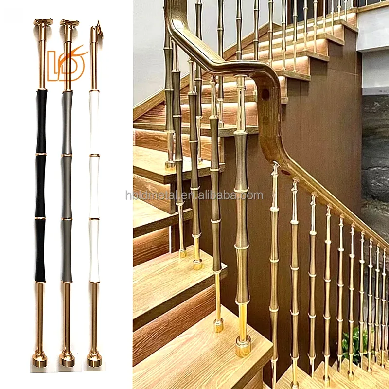 Großhandel dekorative Aluminium-Magnesium 5/8 "runde Treppe Baluster Metall Treppe Spindeln für Indoor Home Treppe Dekoration