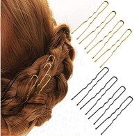 Vente en gros d'épingles à cheveux en métal noir et blond, épingles en U pour filles, accessoires pour la décoration des cheveux
