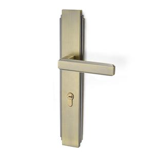 YONFIA 8202P34 poignée de porte <span class=keywords><strong>en</strong></span> alliage de zinc <span class=keywords><strong>en</strong></span> bronze antique massif sur plaque maison maison salle de bain levier poignée de porte serrure sur plaque arrière - Product Image 6