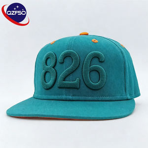 Gorras Deportivas Personalizadas QZFSO de 6 Paneles con Bordado, Gorra de Béisbol con Logotipo Bordado en 3D, Visera Plana, Estilo Hip Hop, de Algodón - Product Image 1