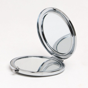 Custom Logo Portable Double-sided Round Rose Gold Metal Folded Make up <strong>Compact</strong> <strong>Mirrors</strong> Silver Pocket <strong>Mirror</strong> Travel Cosmetic Gift - Product Image 6