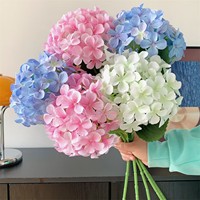 Fleurs artificielles d'hortensia au toucher réel - Décoration florale réaliste pour table à manger pour la Saint-Valentin et la remise des diplômes