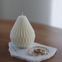 Bougie parfumée artisanale de haute qualité en cire d'abeille et mèche en coton, lanterne en forme de poire, bougie écologique, décoration d'intérieur, mariage