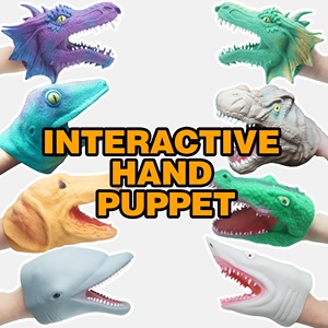 Marioneta de mano elástica Chompy Dragon Bite, marioneta de mano suave de TPR, juguetes de animales elásticos - Product Image 6