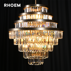 RHOEM Alaine - Lámpara de Araña de Cristal de Suspensión Media para Sala de Estar, Escalera, Decoración del Hogar - Product Image 3