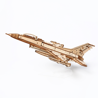 Modèle d'avion de combat militaire en bois 3D à assembler soi-même, vente en gros