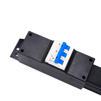 Bloc de distribution d'alimentation (PDU) Yosun 19'' 1U pour montage en rack, 3P 63A, avec disjoncteur robuste, triphasé américain, 12 voies