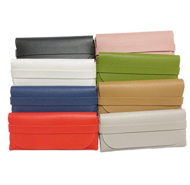 Customizable Soft PU Leather Folding Case for Eyeglasses New Fashion Light Weight Glasses Storage Case