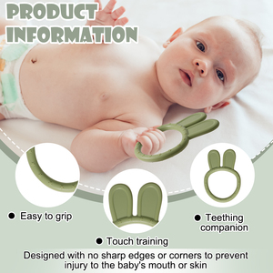 Mordedores de silicona al por mayor para bebés, sonajeros de silicona, juguetes de dentición para bebés - Product Image 3