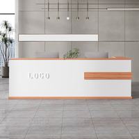 Nouveau design comptoir en bois table de réception mobilier de bureau réception moderne