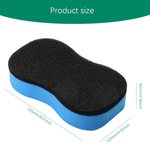 Accessoires de lavage auto : Éponges de nettoyage double face multi-usages pour voiture, bloc nettoyant pour vitres, pour polissage et cirage - Product Image 3