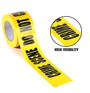 Non Adhesive PVC Warning Tape Road Blocking Barricade Caution Tape Waterproof Custom Printing Hazard Danger Safety Ribbon Roll