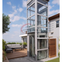Ascenseur hydraulique résidentiel CE pour villa à 3 étages, extérieur/intérieur, 4 niveaux, pour personnes