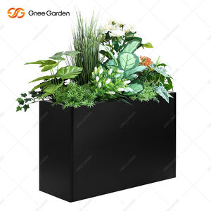Jardinera Cuadrada de Acero Negra de 151 L, Venta al por Mayor, Caja de Flores para Exteriores, Suministro al por Mayor para Centros de Jardinería - Product Image 1