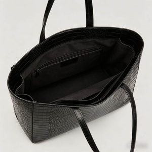 OEM ODM Custom Two Open Embroidery Waterproof PU Leather Tote Bags High Quality Shoulder Bags for Women Brand Wholesale - Product Image 6