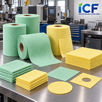 Rouleaux de chiffons industriels en vrac, très absorbants, pour l'entretien des machines, le nettoyage en usine, rouleaux de chiffons industriels personnalisés