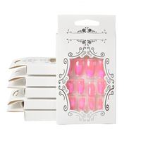 Demi-couverture en gel UV ABS pré-conçue, pointes d'ongles carrées courtes pour salon, certifiées CE
