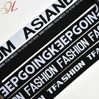 Hualiu Venta de fábrica Negro Blanco Nylon Jacquard Web Cinta elástica Ropa interior Cintura Letra logo Diseño Correas elásticas