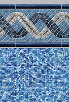 Bâche de piscine en PVC enduit Ripstop tissé de haute qualité, design personnalisé, bleue, imperméable, avec logo mosaïque imprimé
