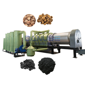 Four de carbonisation continu pour la production de charbon de bois à partir de coques de noix de coco et de noix - Product Image 1