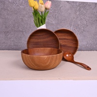 Bol à salade artisanal en bois de frêne blanc de qualité supérieure, bol de service vintage, écologique et durable, pour fruits et céréales