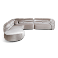 Canapé Chesterfield trois places de style nordique canapés d'île de concepteur de velours bleu profond pour la maison luxe pour les hôtels
