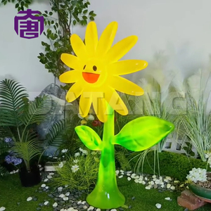 Customized Ip65 3d Flower Shape Led Motif <b>Lights</b> Resin Fiberglass Decorative Lamp For Outdoor Garden For <b>Christmas</b> Diwali - Product Image 5