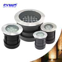 Projecteur LED RGB enterré haute puissance IP66 étanche à angle réglable avec capteur de lumière pour usage extérieur