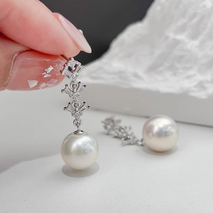 WENCHI S925 Argent DIY Accessoires Perles Support Vide pour Bijoux de Mode Boucles d'Oreilles avec Perles Rondes de 8-12mm Modèle 11343 Chine - Product Image 3