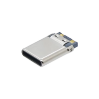 Simple Type C mâle pour charger 2 broches 2 Pad trou traversant connecteur USB C pour câble de chargeur coque en acier inoxydable