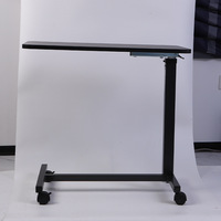 Table de lit médicale moderne en bois, réglable en hauteur, avec 4 roulettes verrouillables, pour hôpital et domicile (vente en gros)