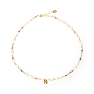 Collar de Estilo Boho con Varias Capas para Mujer, 26 Letras Iniciales, Piedra Natural, Perla de Agua Dulce, Cadena con Cuentas, Joyería de Moda - Product Image 5