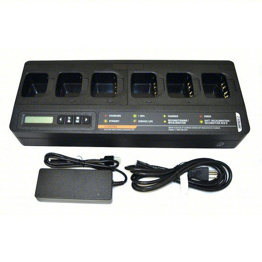 Motorola 6-Port Multi-Unit Desktop Charger for Two-Way Radio Walkie Talkie and DP Battery PMPN4284 PMPN4289 Multi-Charger